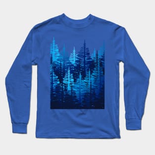 Pine Forest - Blue Light Long Sleeve T-Shirt